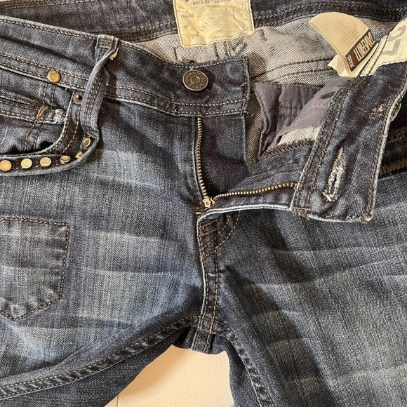 Jimmy Taverniti So Bootcut Low Rise Studded Jeans Size 27 - Picture 7 of 16